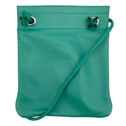 HERMES Aline Mini Shoulder Bag in Vert Veron with Silver Hardware