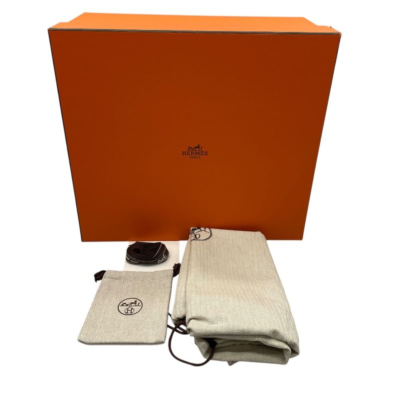 HERMES Lindy 30 Orange Togo Leather Shoulder Bag with Silver Hardware