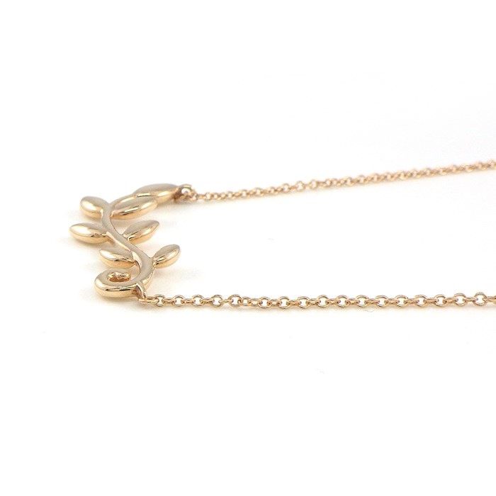 Tiffany & Co. Olive Leaf Vine Necklace in K18 Pink Gold