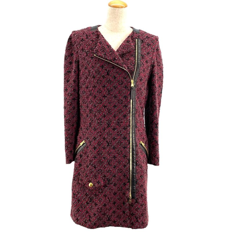 Louis Vuitton Bordeaux Tweed Coat - Exquisite Women's Outerwear