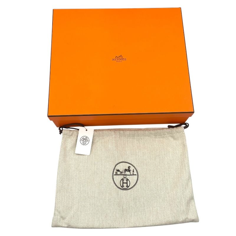 HERMES Vidpoche U Stamp Etoupe Togo Leather Shoulder Bag