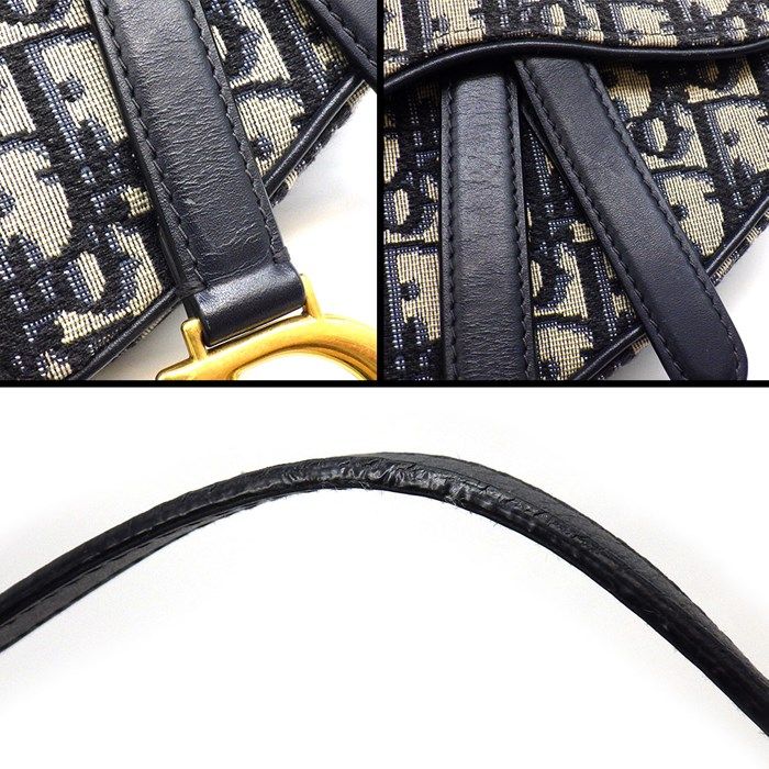 Dior Saddle Mini Oblique Handbag in Navy & Beige - Exquisite Craftsmanship