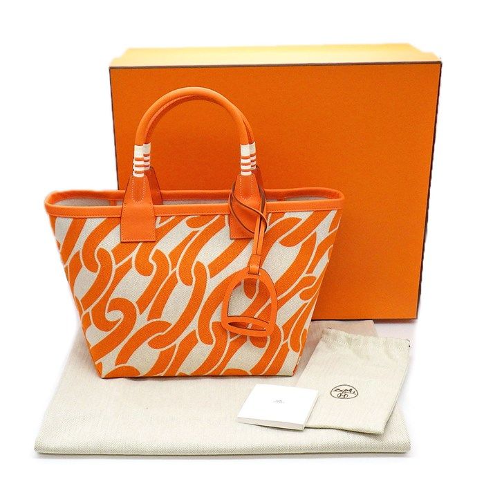 HERMES Steeple 25 Handbag - Exquisite Orange Mini-An Canvas