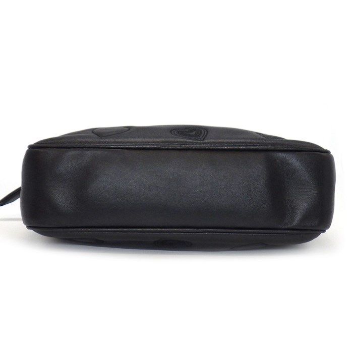 YSL Lou Camera Bag Heart in Black & Red Calfskin Leather