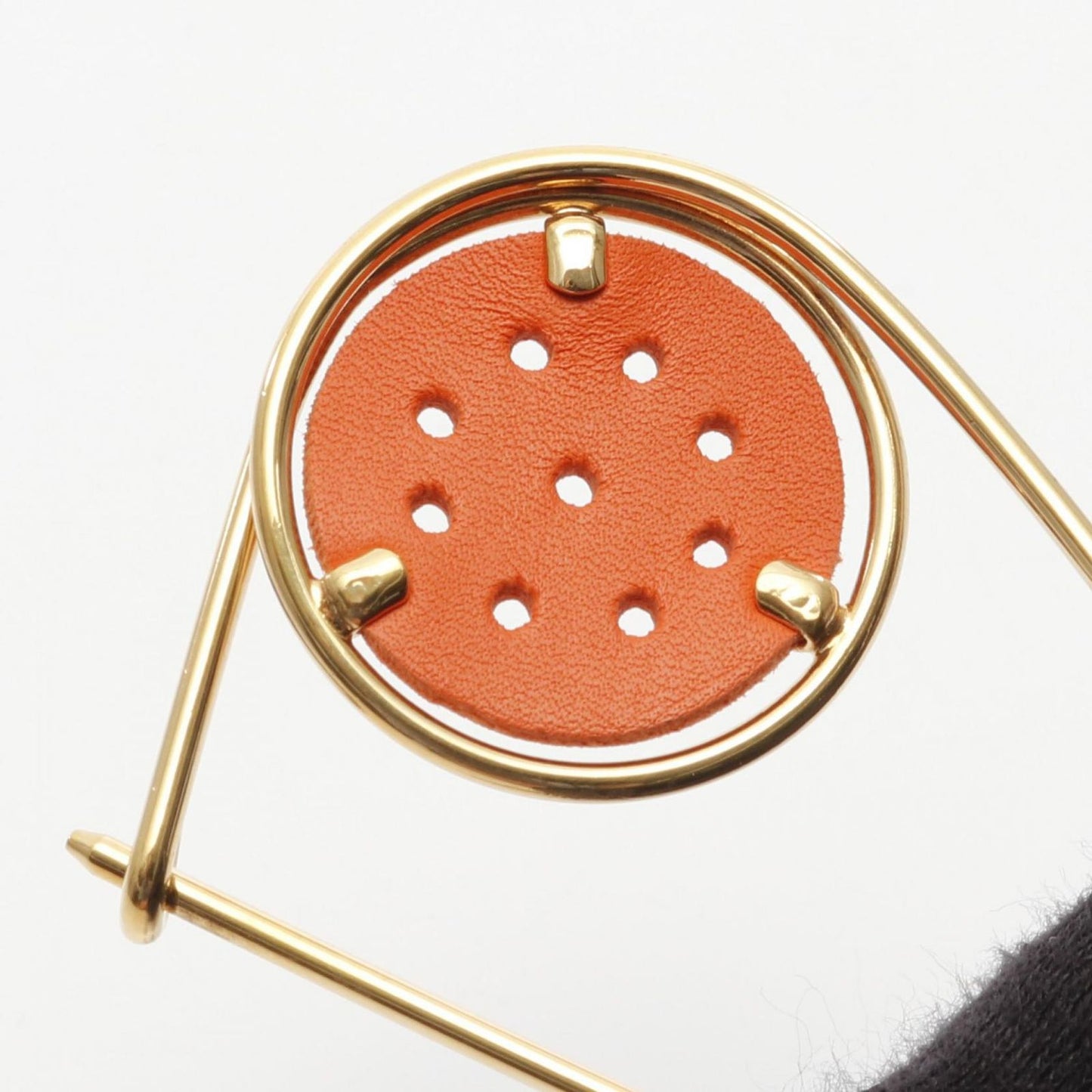 LOEWE Mechanopins Brooch in Gold-Plated Finish