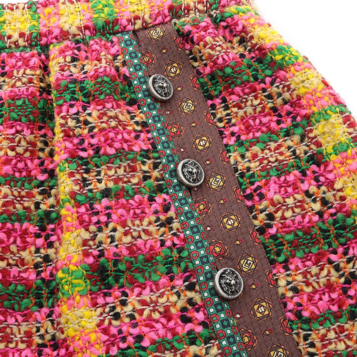 GUCCI Multicolor Tweed Skirt - Exquisite Wool & Silk Blend
