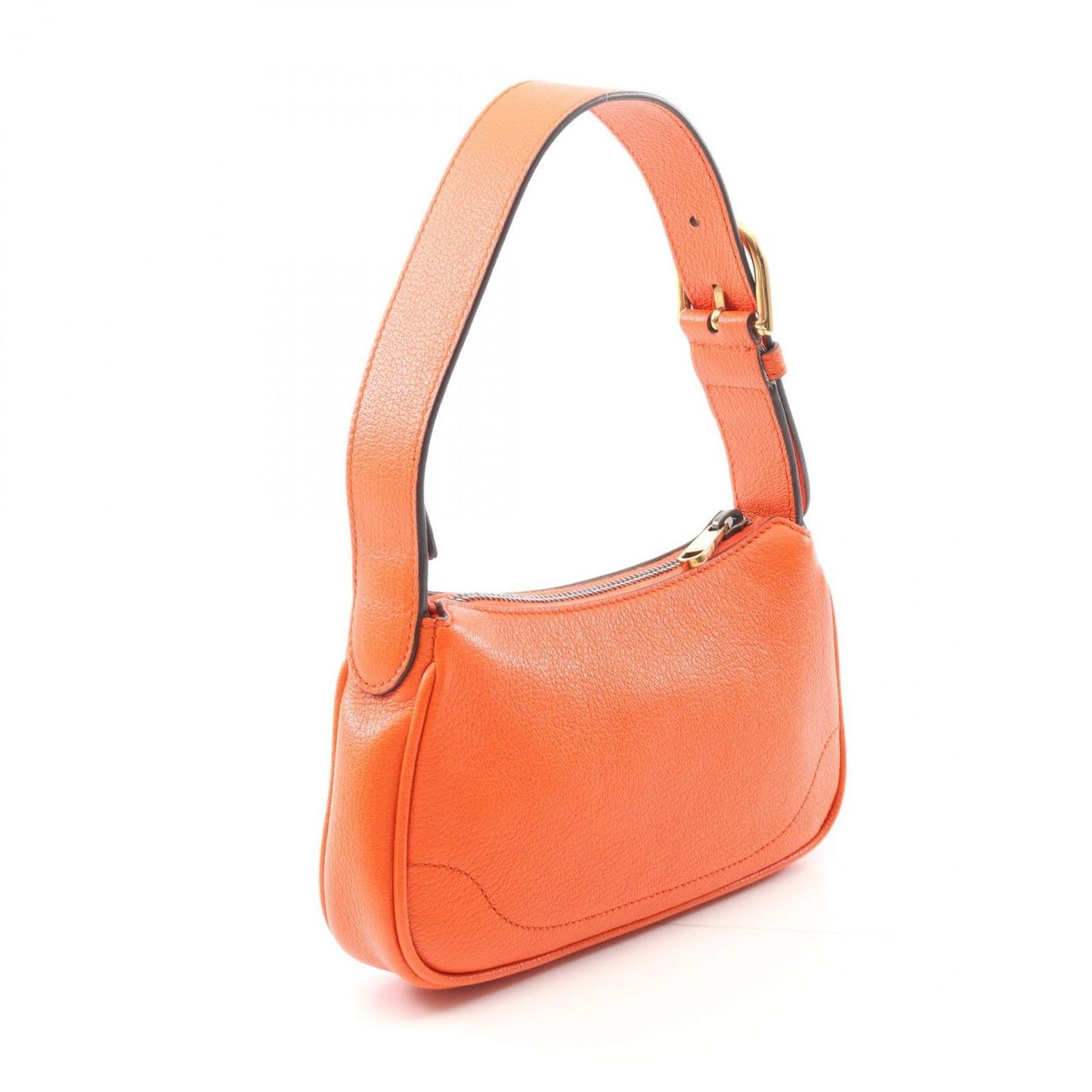 GUCCI Aphrodite GG Marmont Mini Handbag in Orange Leather