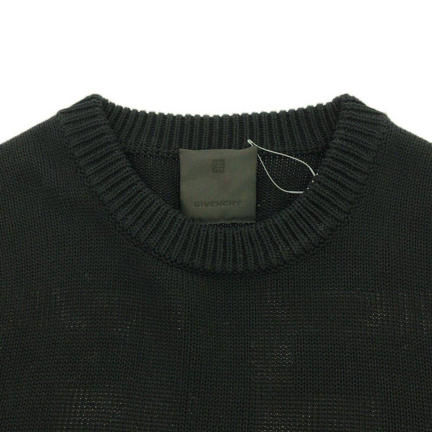 GIVENCHY Black Cotton Knit Sweater - Timeless Elegance