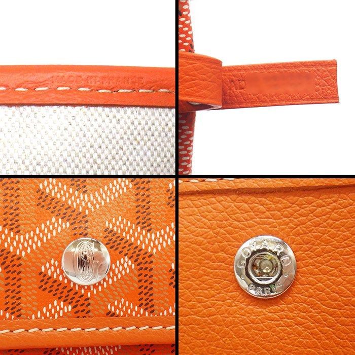 Goyard Saint Louis PM Tote Bag in Orange Goyardine Canvas