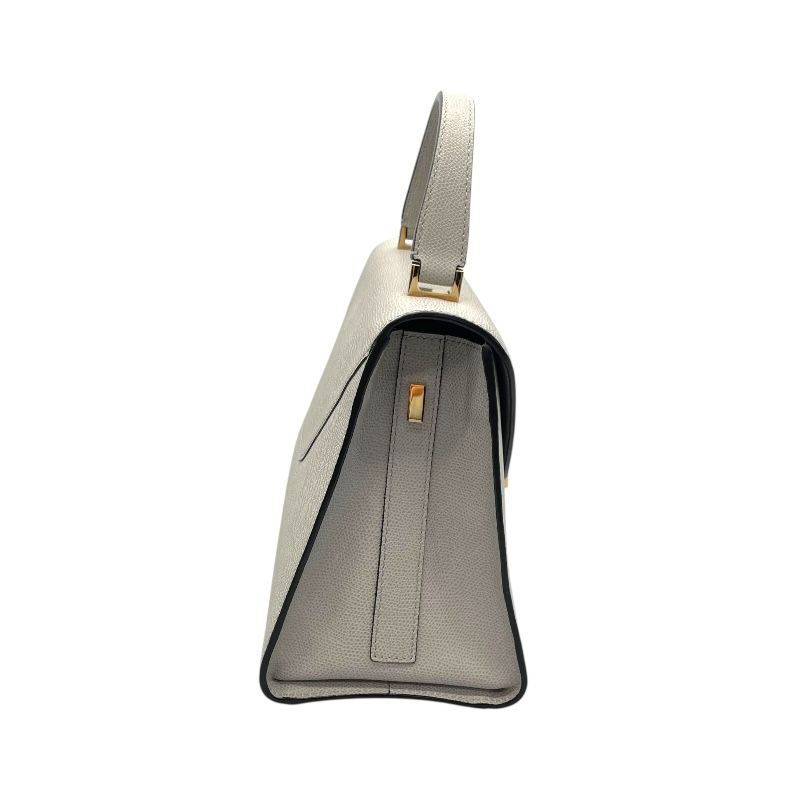 VALEXTRA Iside Medium Grey Leather Shoulder Bag - Timeless Elegance