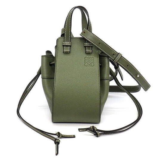 LOEWE Hammock Mini Drawstring Handbag in Avocado Green