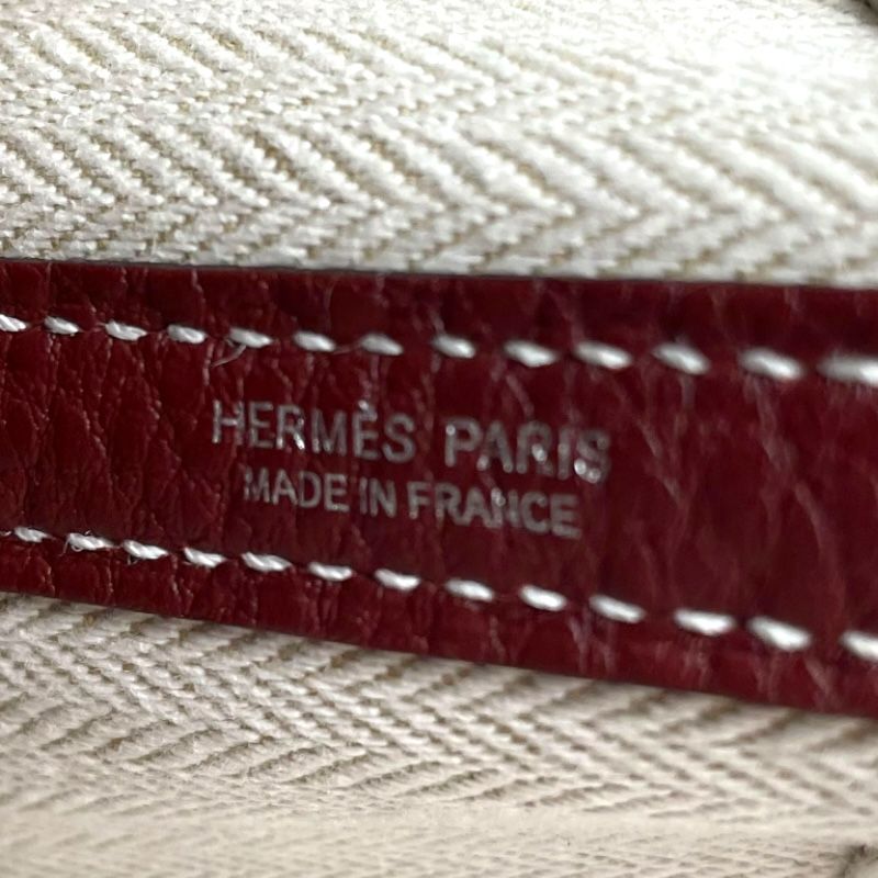 HERMES Garden Party TPM Handbag in Rouge Ash - Exquisite Craftsmanship