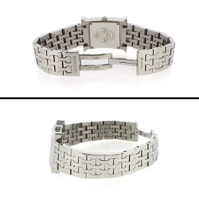 HERMES H-Watch HH1.210 with Diamond Index and Pink Shell Dial