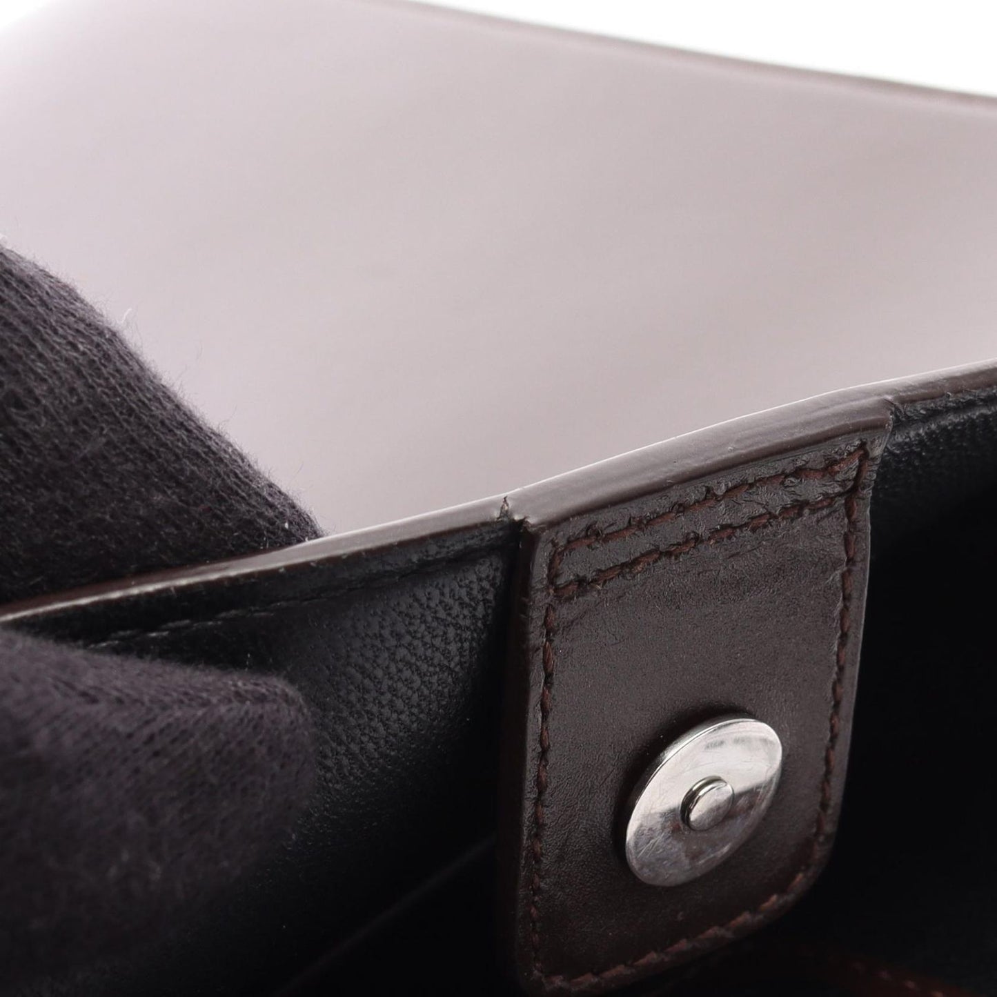 JIL SANDER TANGLE MEDIUM Shoulder Bag in Dark Brown Leather