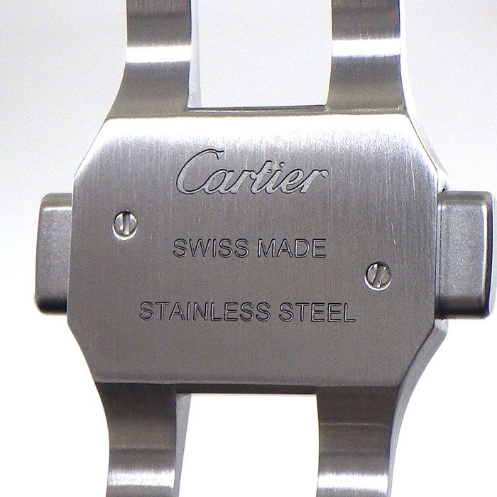 Cartier Santos LM WSSA0076 Automatic Watch - Square Gray Dial