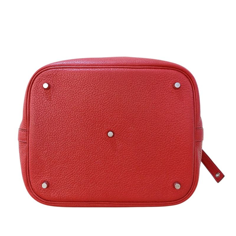 HERMES Picotin Lock GM in Rouge Kazak with Silver Hardware