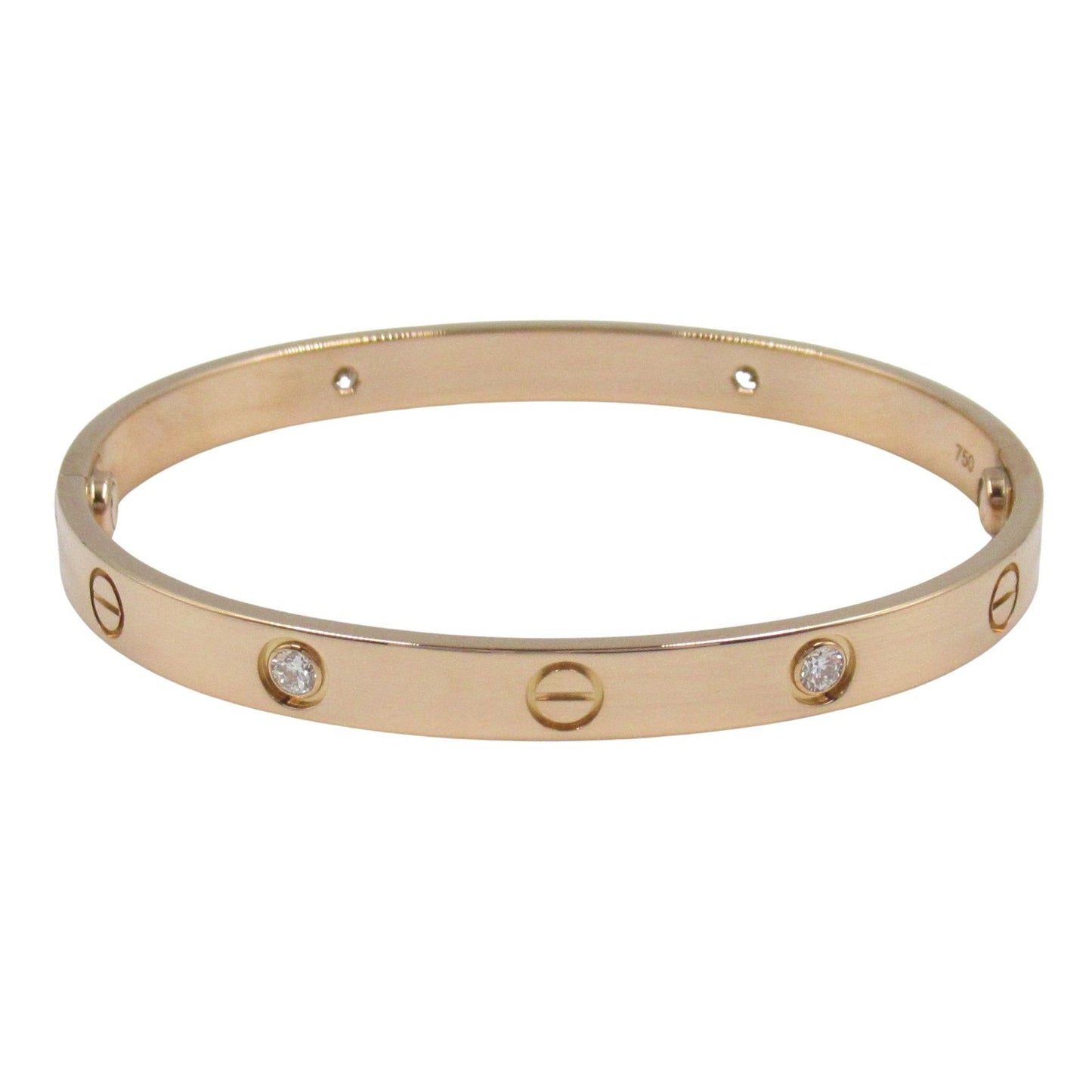 Cartier Love Bracelet 4PD in 18K Pink Gold with Diamonds