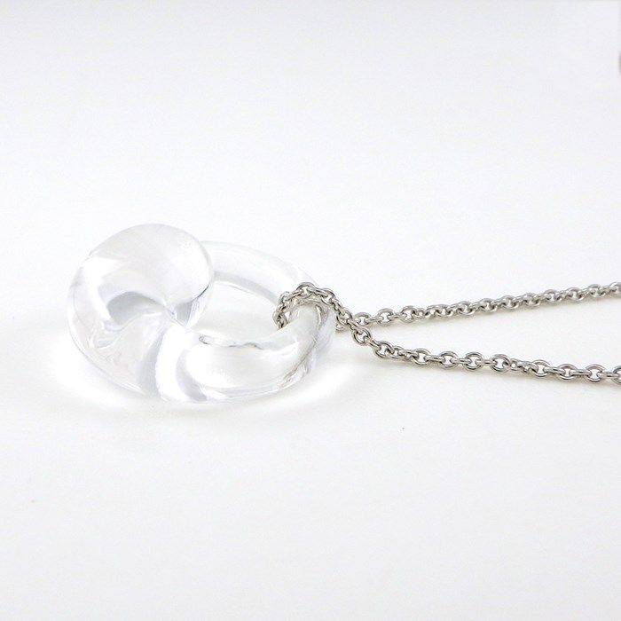 Tiffany & Co. Eternal Circle Necklace with Rock Crystal in Platinum