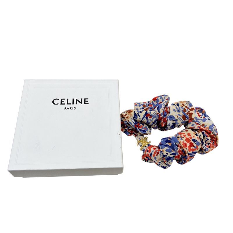 CELINE Triomphe Silk Scrunchie - Exquisite Luxury Accessory