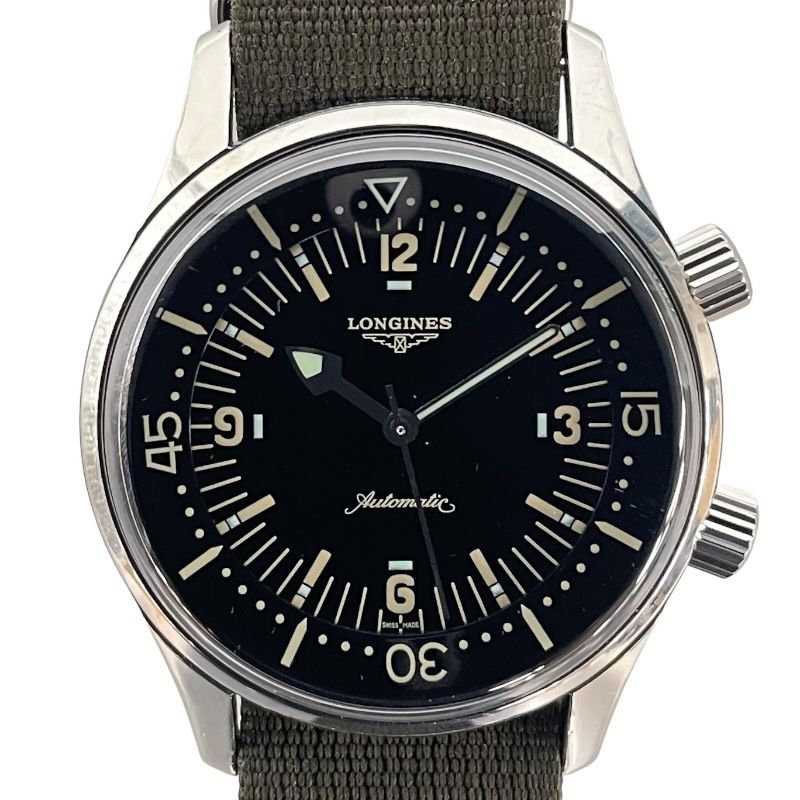 Longines Legend Diver L3.674.4 Automatic Men's Watch - Black SS