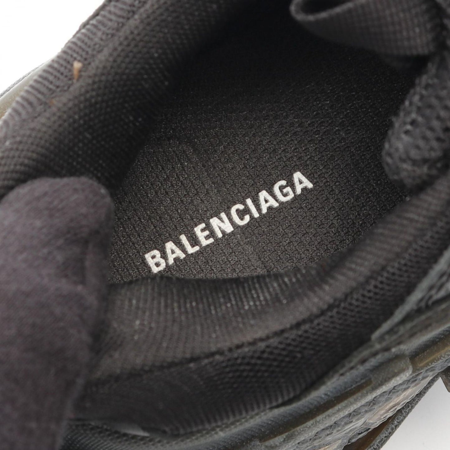 BALENCIAGA Triple S CLEAR SOLE Sneakers - Black Leather, Size 37