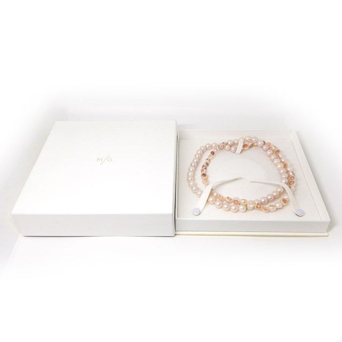 TASAKI Lavender Freshwater Pearl Long Necklace in 18K Yellow Gold