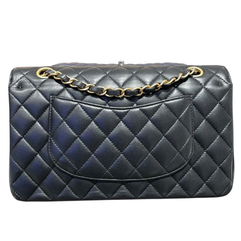 CHANEL Matelassé 25 Cambon Black Lambskin Shoulder Bag