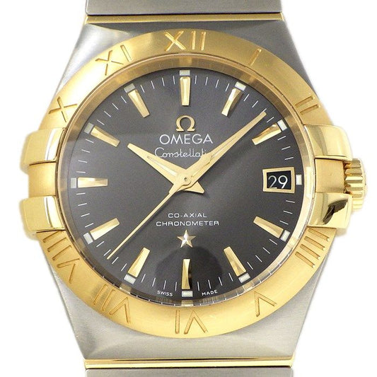 OMEGA Constellation Automatic Watch - 35mm Grey Dial, K18YG & SS