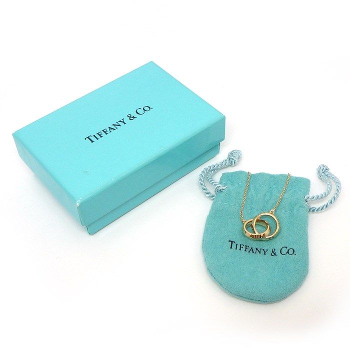 Tiffany & Co. Atlas X Interlocking Double Circle Necklace in K18PG