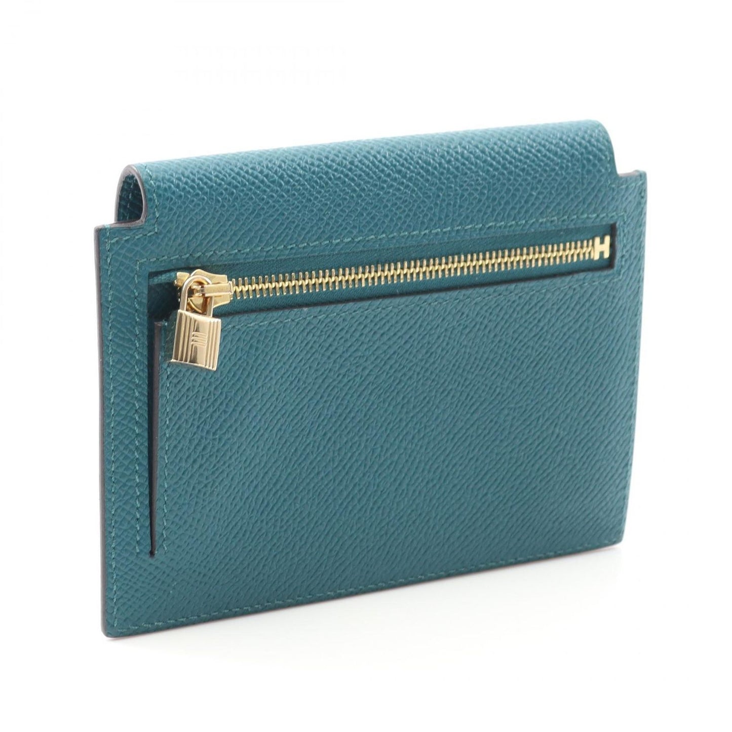 HERMES Kelly Pocket Compact Coin Case in Vert Vertigo