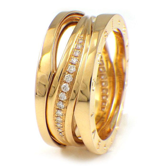 BVLGARI B-zero1 Legend Diamond Ring in K18 Pink Gold - Size 19.5