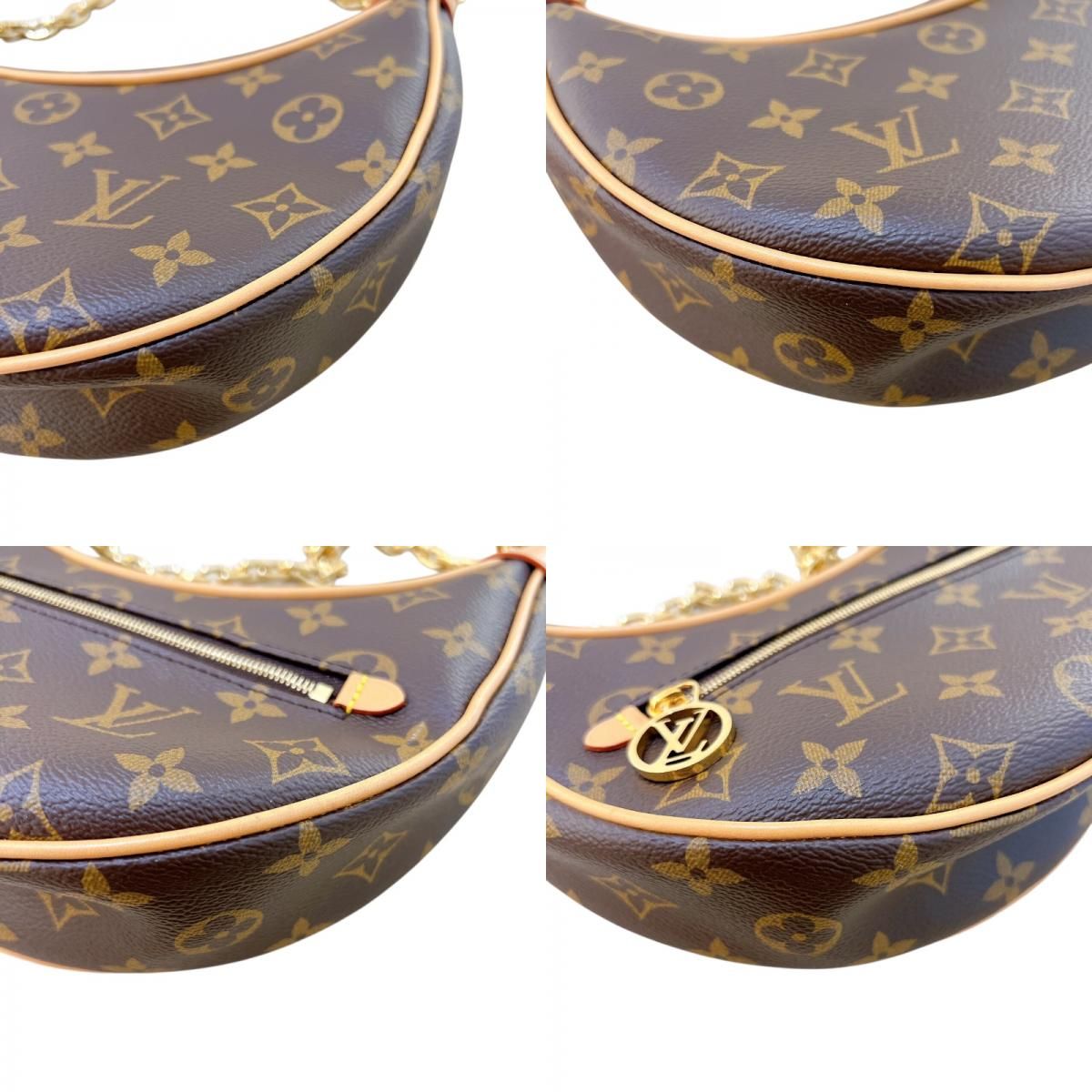 Louis Vuitton Loop M81098 Monogram Shoulder Bag - Brown & Gold