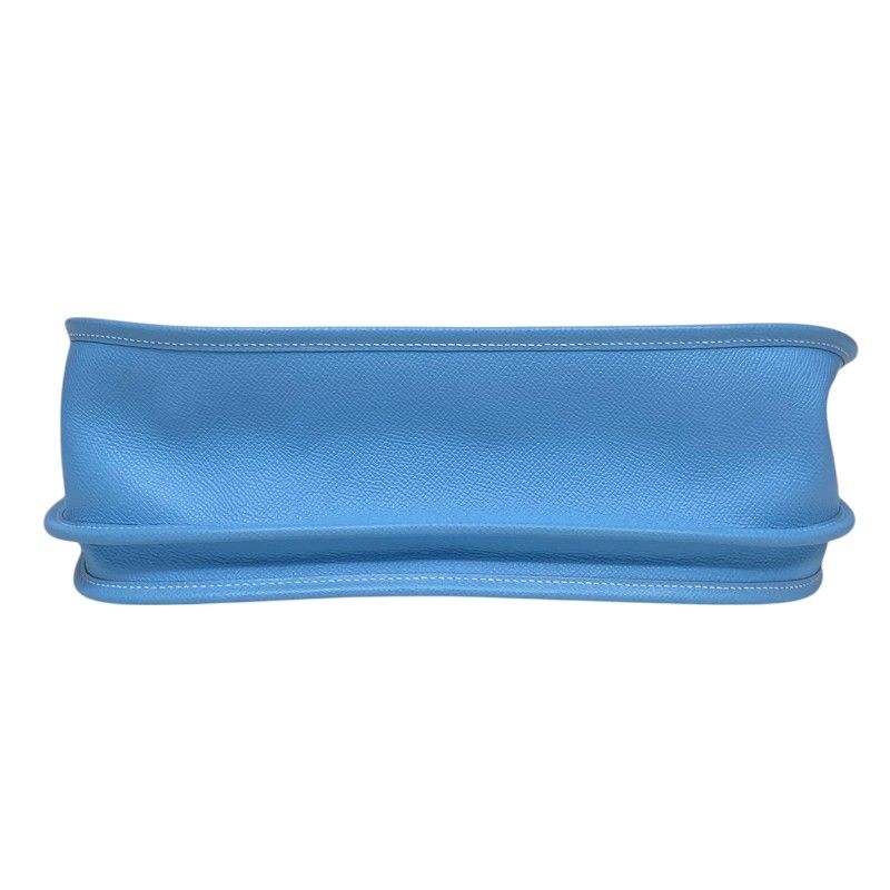 HERMES Evelyne III GM Celeste Shoulder Bag with Silver Hardware