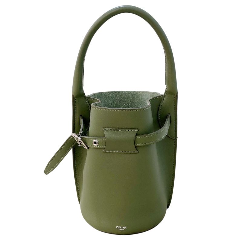 CELINE Big Bucket Bag 2WAY in Khaki with Silver Hardware