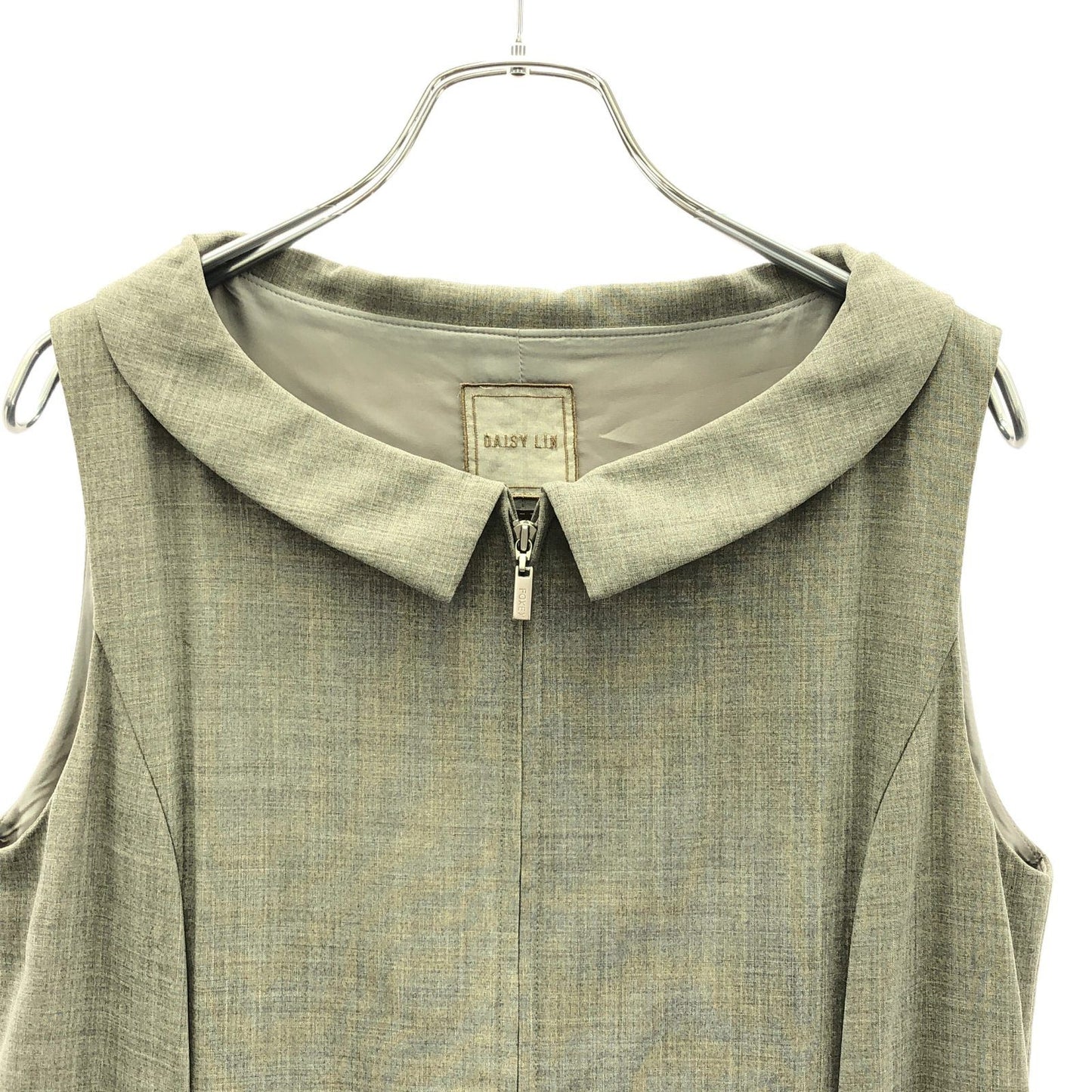 DaisyLin Light Grey Wool Dress - Timeless Elegance