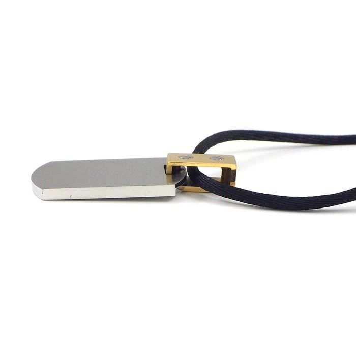 Cartier Santos 100 Pendant Necklace in K18 Yellow Gold & Stainless Steel