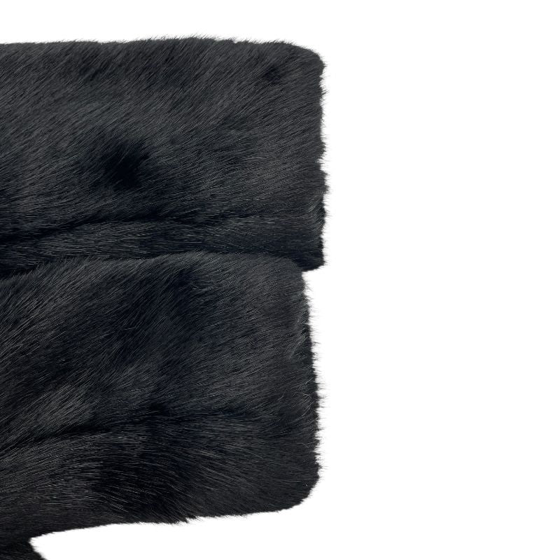 Stella McCartney Black Faux Fur Coat - Timeless Elegance