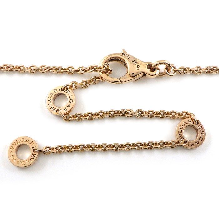 BVLGARI B-zero1 Legend Pavé Diamond Necklace in K18 Pink Gold