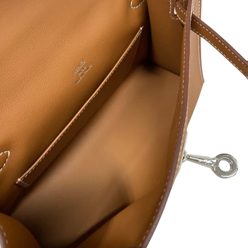 HERMES Kelly Pochette W Stamp (2024) - Gold with Silver Hardware