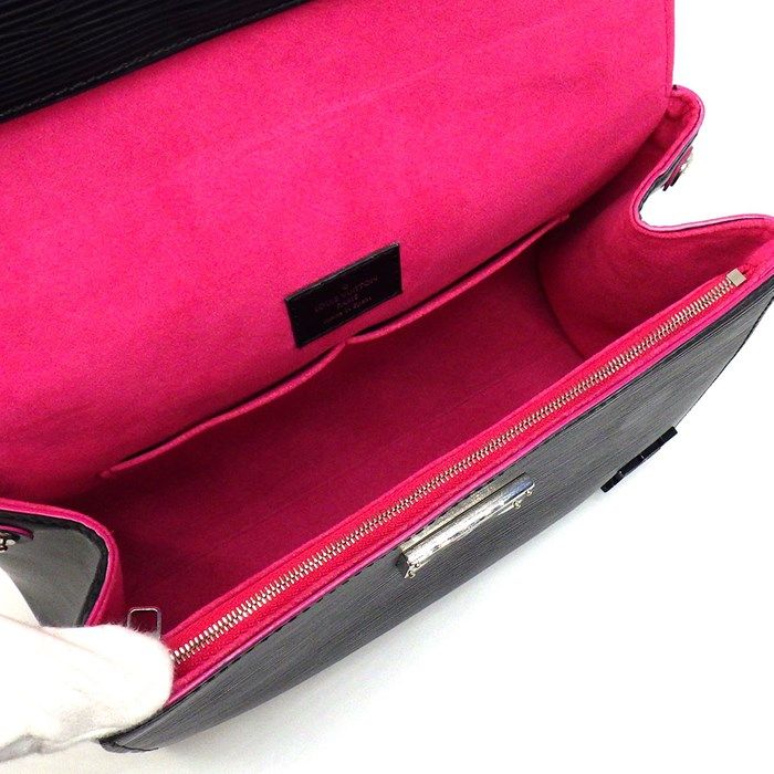 Louis Vuitton Cluny BB Handbag in Black & Pink Epi Leather