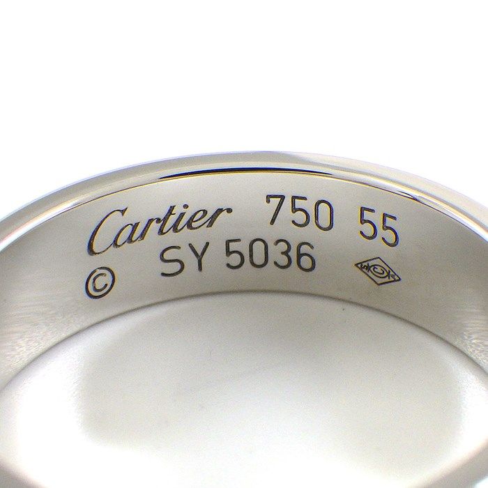 Cartier Love Ring Classic Model MM in K18 White Gold - Size 15