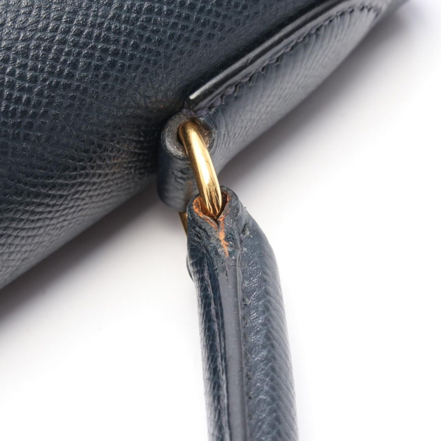 HERMES Kelly 32 Handbag in Blue Marine - Timeless Elegance