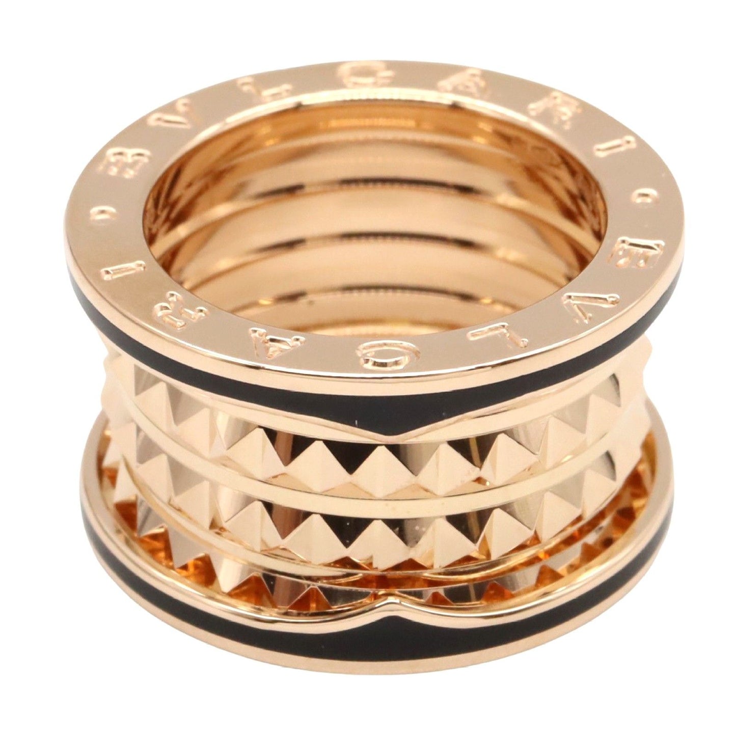 BVLGARI B-zero1 Rock Ring in K18PG & Ceramic - Timeless Elegance