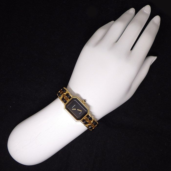 Chanel Premiere M H0001 Octagonal Black Dial Quartz Watch