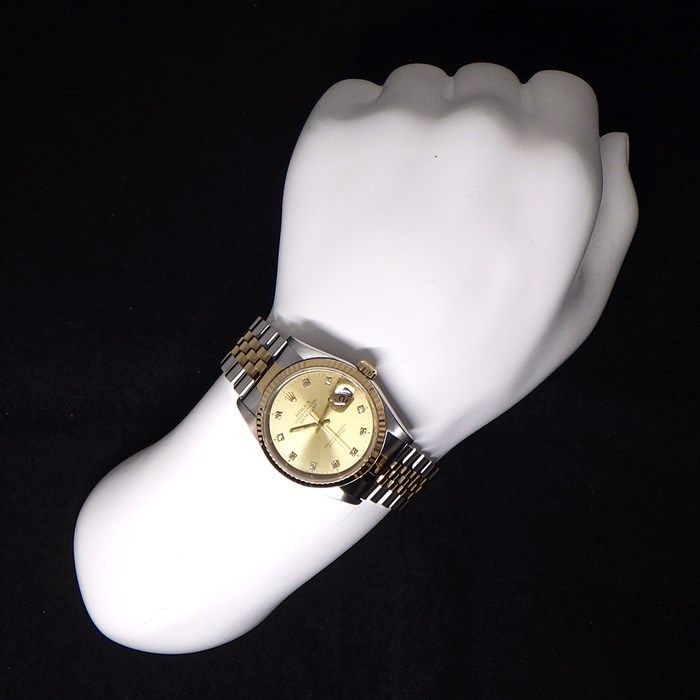Rolex Datejust 36 16233G - Champagne Dial, Diamond Index, 1990-1991