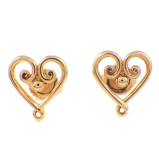 Tiffany & Co. Venezia Goldoni Heart Earrings in K18 Pink Gold