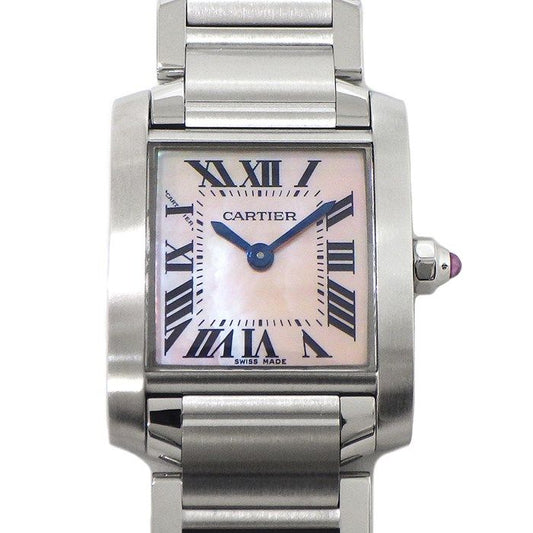 Cartier Tank Française SM W51028Q3 Pink Shell Dial - Exquisite Timepiece
