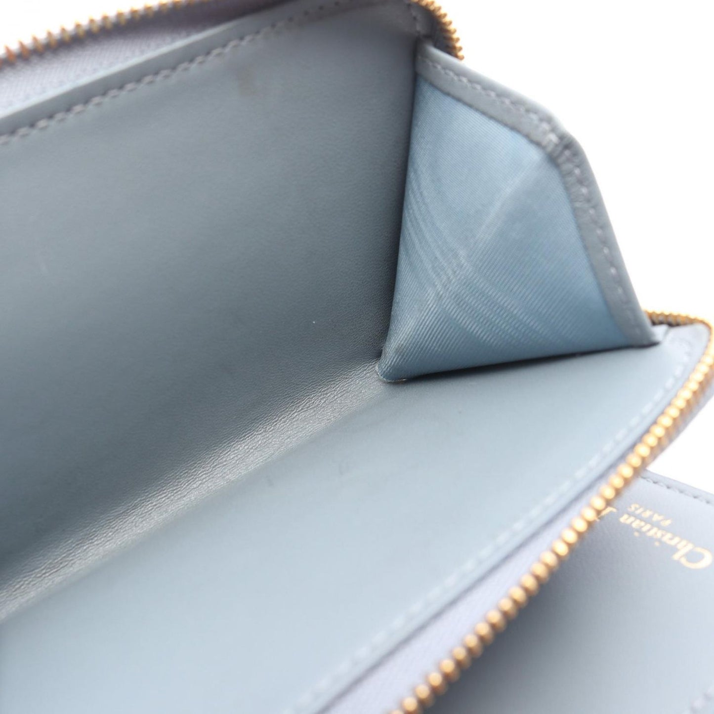 Dior Caro Scarlet Wallet - Exquisite Blue Grey Leather