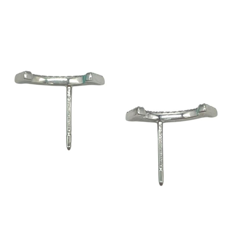 Tiffany & Co. T Smile Diamond Earrings in 750WG - Exquisite Elegance