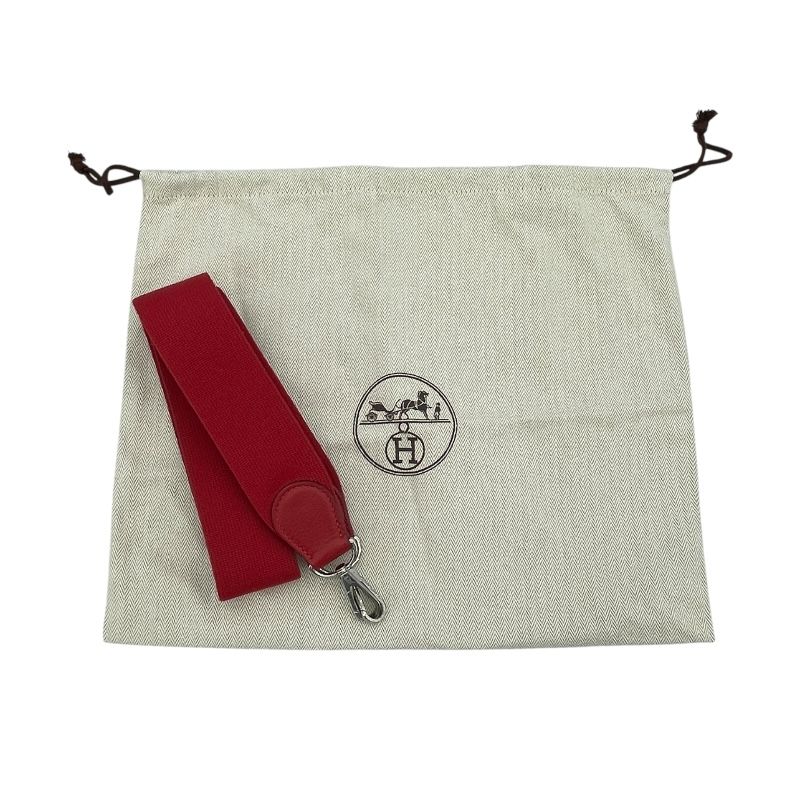 HERMES Evelyne 1 PM in Rouge Kazak with Silver Hardware